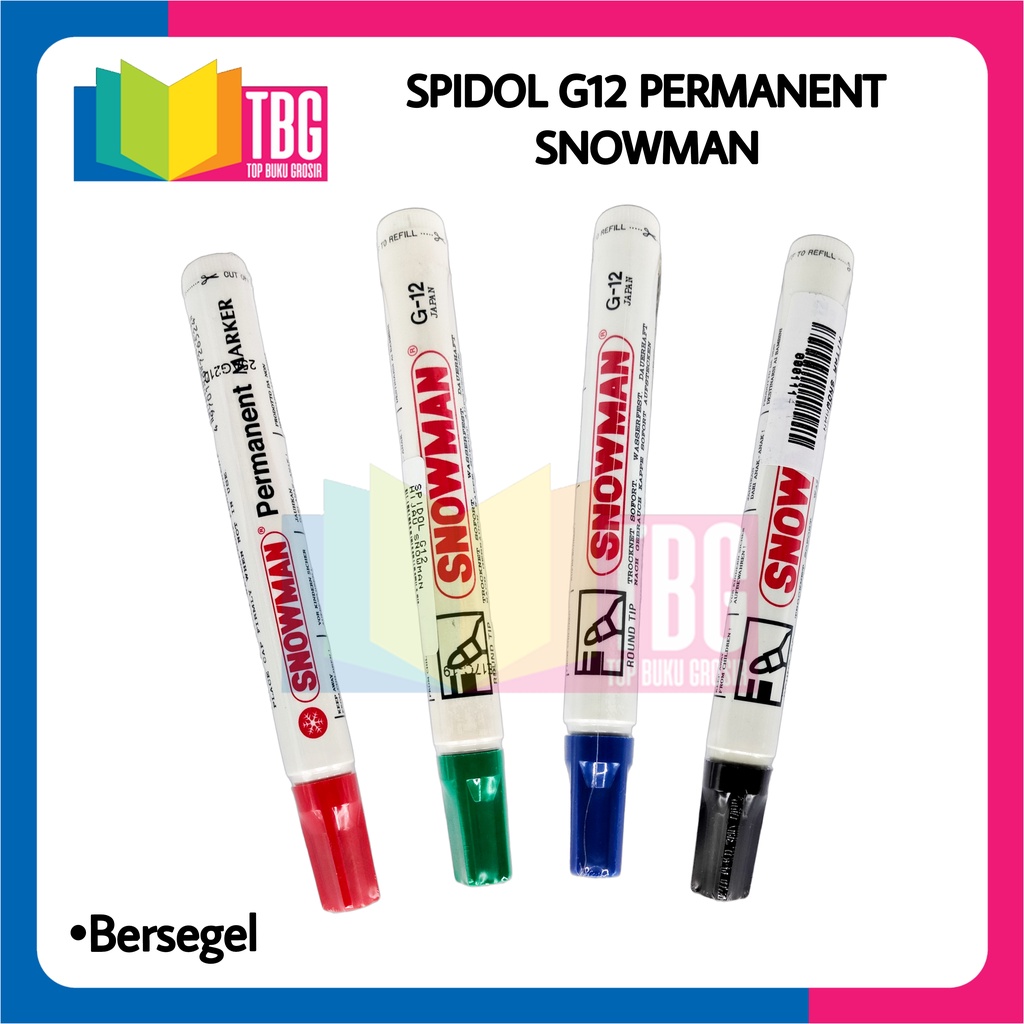 

1 PCS SPIDOL G12 (PERMANENT MARKER) SNOWMAN / SPIDOL SNOWMAN/ SPIDOL WARNA