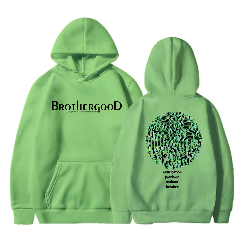 SWEATER HOODIE BROTHERGOOD Jumper Hoodie II Sweater Hoodie black BROTHERGOOD Sablon Fleece Cotton M-XXL (Pria &amp; Wanita