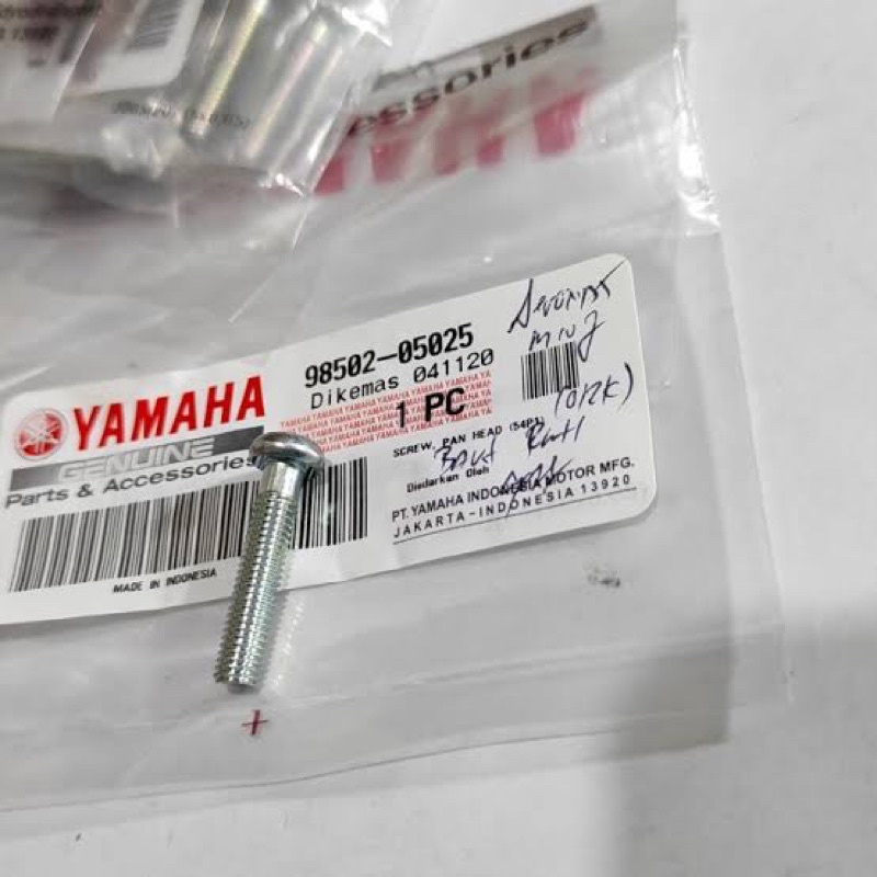 screw pan head baut rumah holder kabel gas Mio M3 Aerox 155 Soul Gt 125 Freego 98502-05025 asli orig