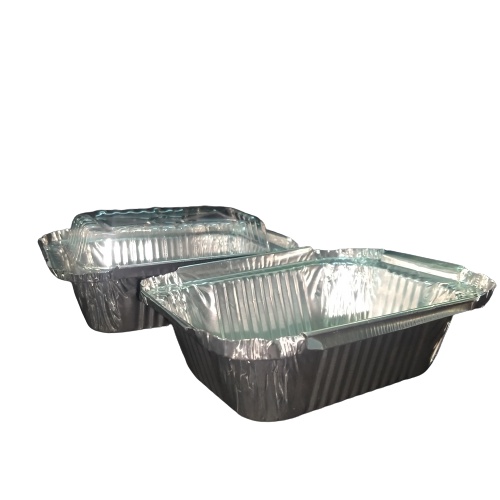 [20pcs] Aluminium Foil Cup Kotak 12,5 x 10 cm + Tutup Mika | Alufoil Tray Cup Kotak + Tutup