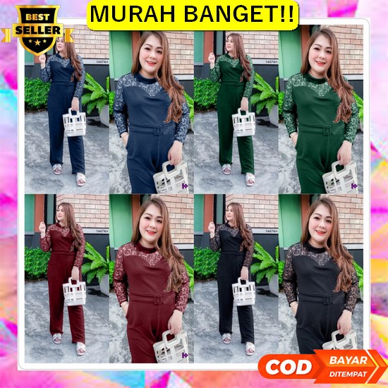 (N-A4A✪) Korean Jumpsuit Long Pants Tube Style Jumpsuit Panjang Model  Jumsuit Jumbo Metia Jumpsuit 