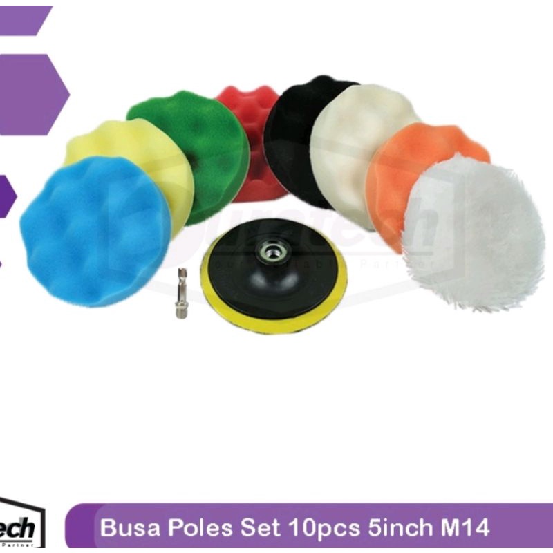 Wool Busa Pad Poles 5 Inci 10 Pcs Set