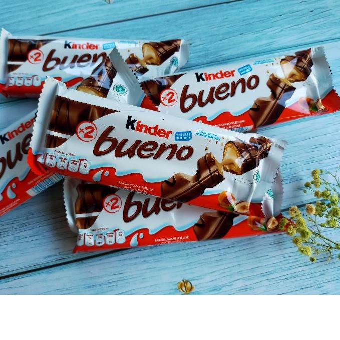 

8.8 STOK READY Kinder bueno 43gr exp 04.2023 halal