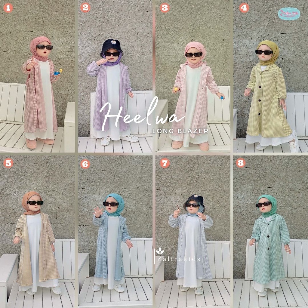 Blazer Anak Set Jilbab dan Iner ORIGINAL by  ZALIRA KIDS Terbaru 2023 | Gamis Anak Perempuan terlaris Usia 1 sampai 7 tahun