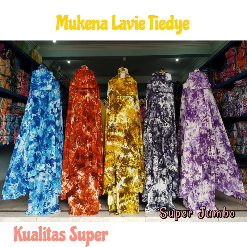 MUKENA RAYON SUPER JUMBO MOTIF TIEDYE KUALITAS SUPER