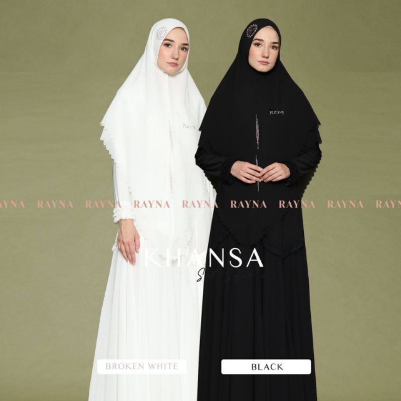 READY STOCK Khansa set syari original by Rayna Gamis umroh