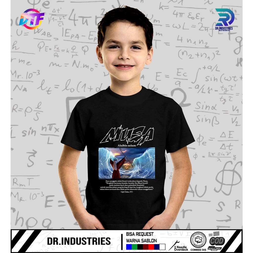 Kaos Anak Dakwah Nabi MUSA AS Sabahat Nabi Khalifah Santri Muslim - DR INDUSTRIES