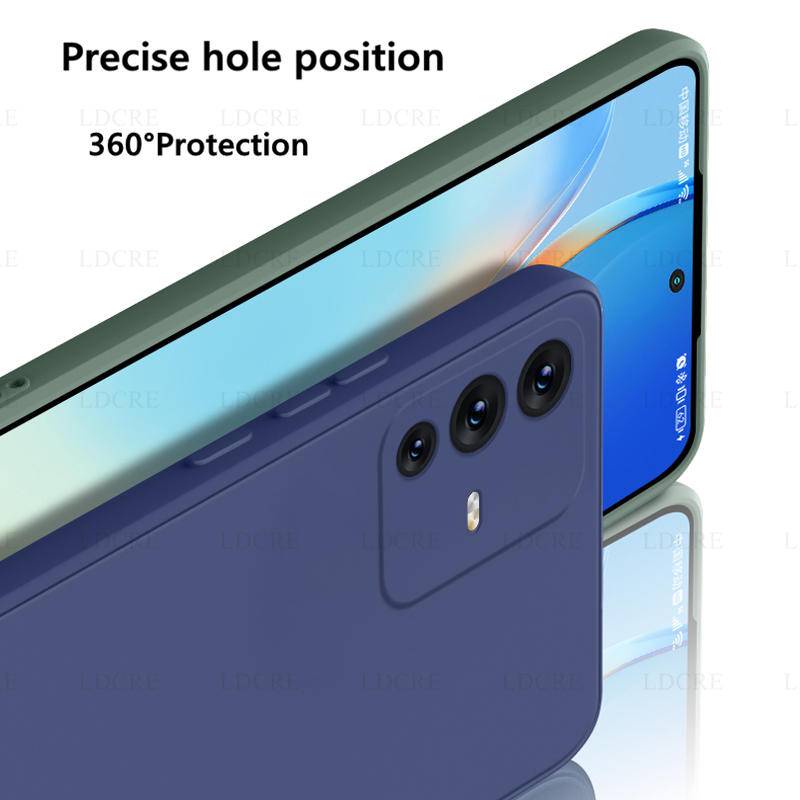 Untuk Vivo V23 5G Case Liquid Square Karet Silikon Shockproof Case Untuk Vivo S12 S10 S10e Pro