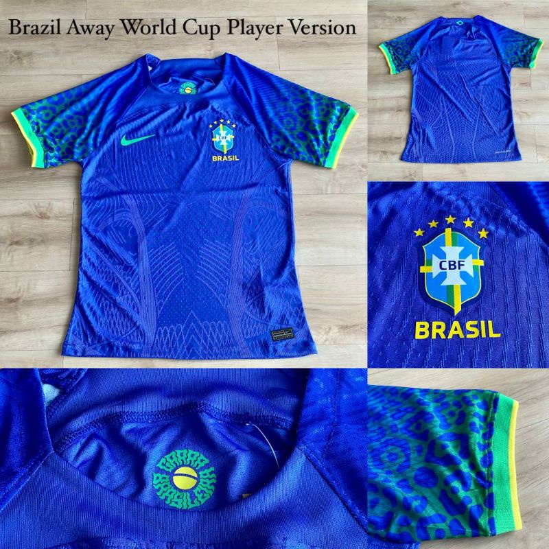 Jersey Brazil Away Player Issue Piala Dunia 2022