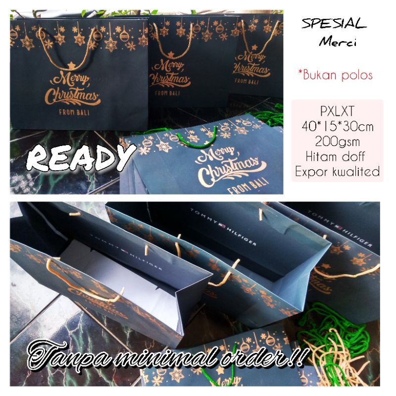 

paperbag natal paperbag Christmast paperbag hitam natal