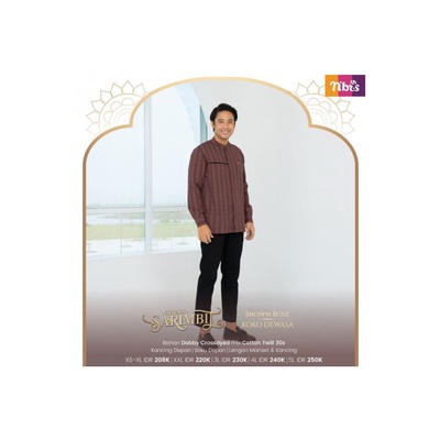 Nibras Couple Pasangan Suami Istri Sarimbit Terbaru 2023 Chesa Brown Rose Koko Gamis Dewasa Promo Or