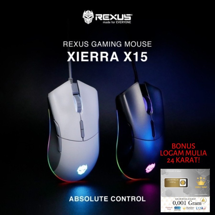 Mouse Gaming Rexus X15 Xierra Gaming Macro with RGB