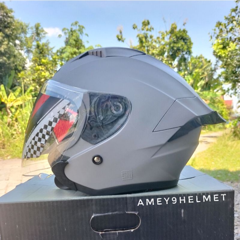 HELM HALF FACE GIFT SARGON PAKET GANTENG ORIGINAL SNI