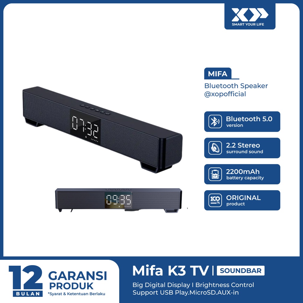 Mifa K3 TV Soundbar Stereo Bluetooth Speaker Original