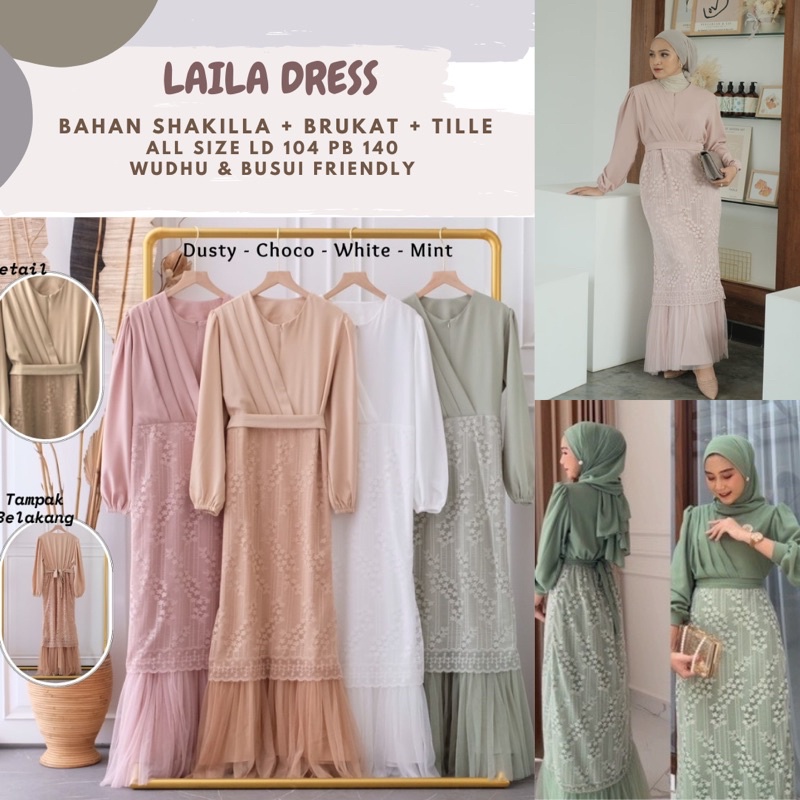 [ORI] Carrida Laila Brukat Dress Duyung Mermaid Ld 104 dan 110/Dress Duyung Malaysian Pesta Kondangan Lebaran 2024 Kekinian