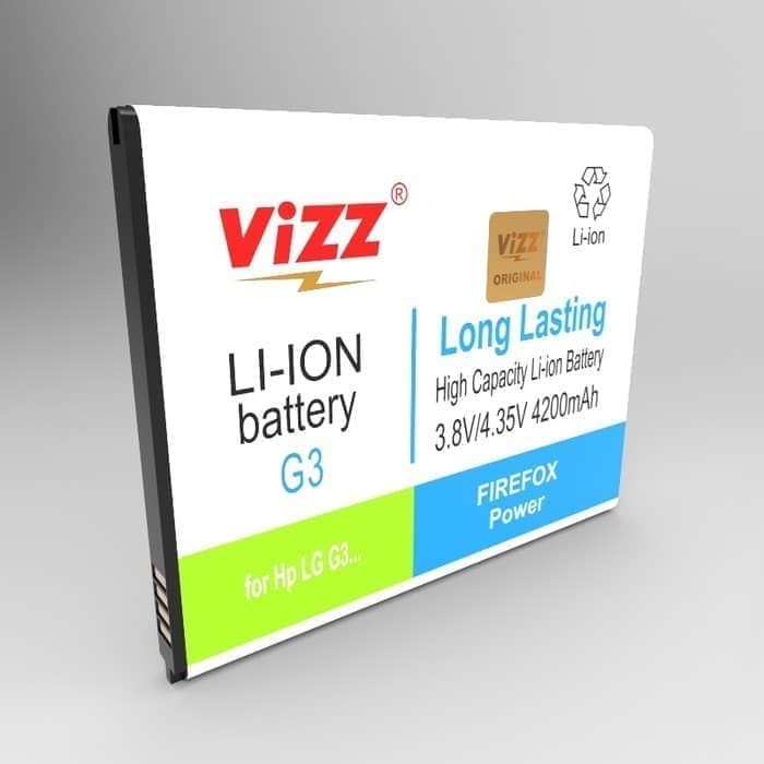 Baterai Vizz Doubble Power LG G3