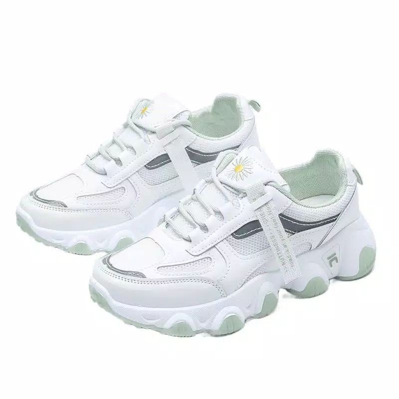 Sepatu Wanita Sekolah Remaja / Dewasa Style Korea Black Glosy Premium  Rk Collection - Sneakers Wani