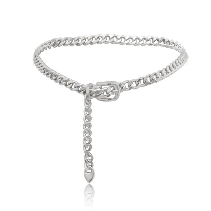 Ikat Pinggang Wanita Ikat Pinggang RANTAI KOTAK Belt Korea Fashion Wanita Bisa Casual Punk - KOTAK 0