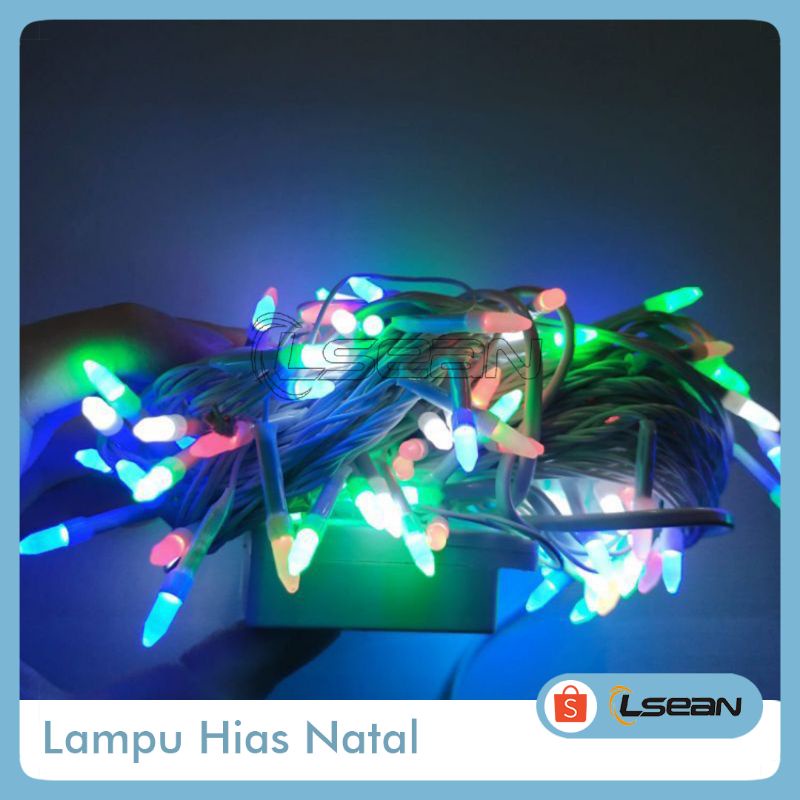 Lampu Hias Natal Tumblr Lancip Warna Warni Rainbow