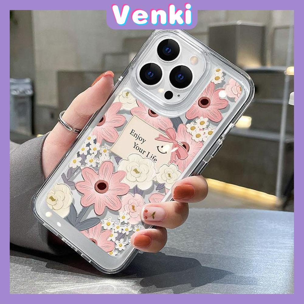 iPhone Case High Quality HD Transparent Acrylic Hard Case Tulip Floral Metal Button Camera Protection Shockproof Compatible For iPhone 14 13 12 11 Pro Pro Max 7 8 Plus XR