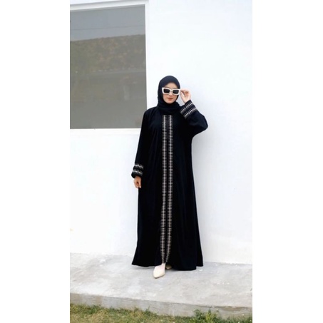 Abaya hitam turkey abaya busui abaya best seller modern abaya arab kekinian abaya bordir