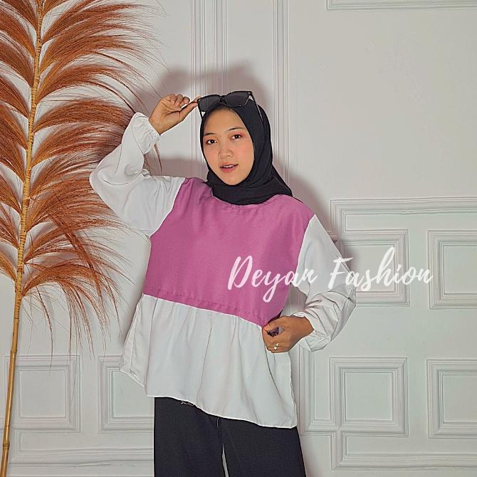 DEYAN - Lilac blouse monochrome ootd fashion ‑ NAB.21De22ᴸ