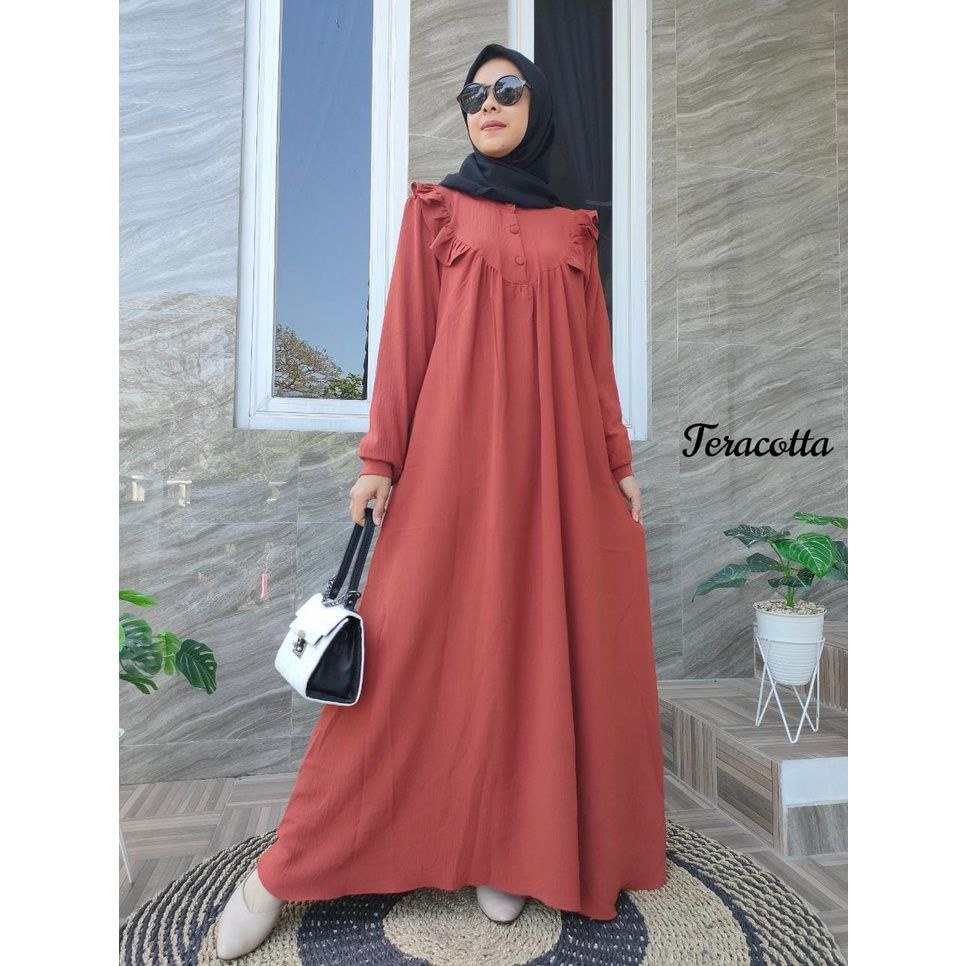 Gamis Maudya Crinkle Airflow Premium Kekinian