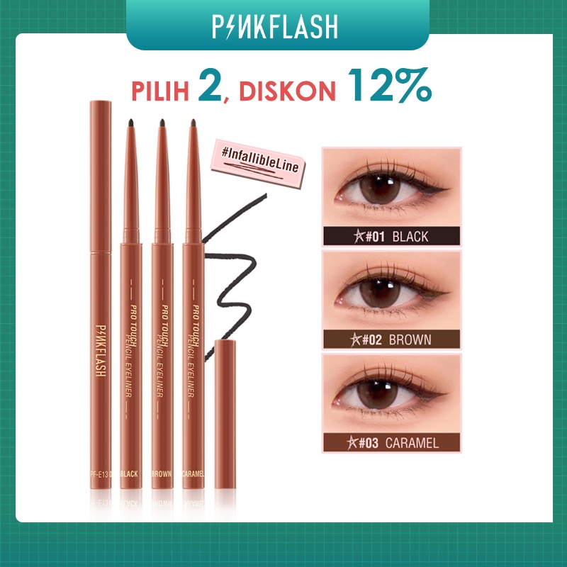 PINKFLASH InfallibleLine Hyperfine Smooth Gel Eyeliner Pen High Pigmented Multiple Colors Smudge-proof Breakup-proof Waterproof Eyeliner