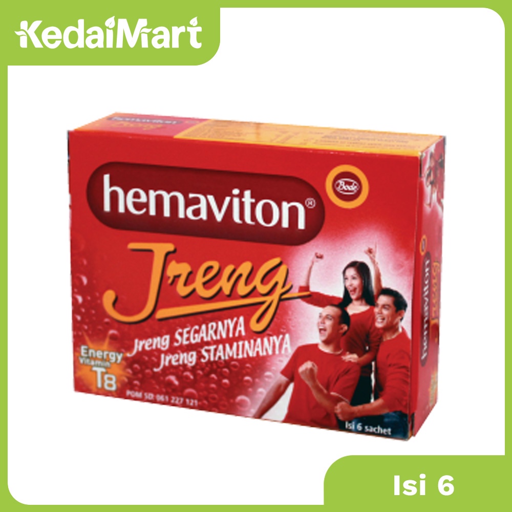 

Hemaviton Minuman Suplemen Jreng T8 Box 6 x 4 Gram