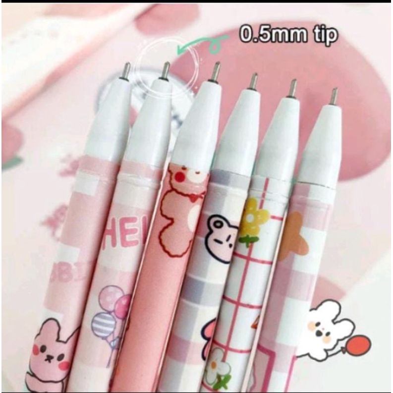 pulpen bisa dihapus non box tinta hitam isi 12 pcs-2