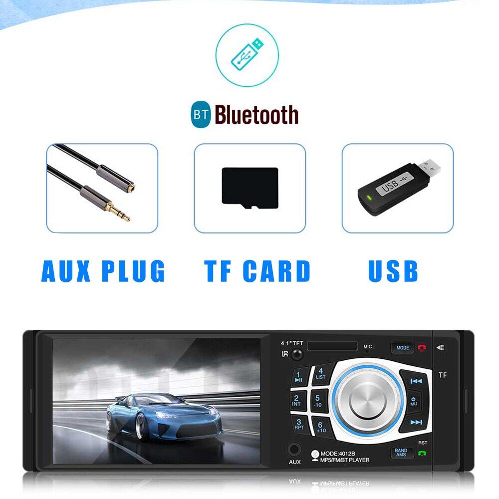 Single Din 4022D LCD 4.1 Inch Monitor Tape Audio Mobil Bonus Remote Tape Mobil Bluetooth MP5 Parkir Monitor LCD 4022D 4012B