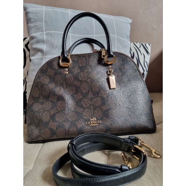 Coach Katy Satchel Brown Black Preloved