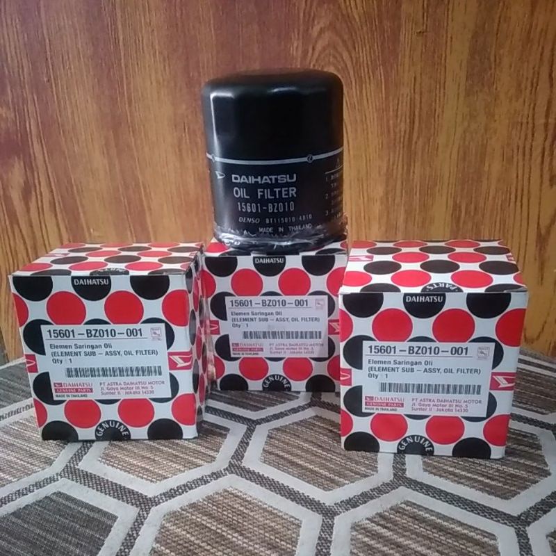 filter oli daihatsu original/ xenia /granmax/terios/sigra 15601-bz010-001