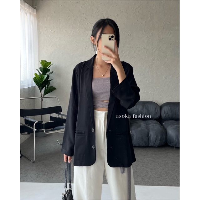 ASOKA Elanor Blazer 332 - Korean Blazer Wanita - Outer Blazer - Blazer Kerja