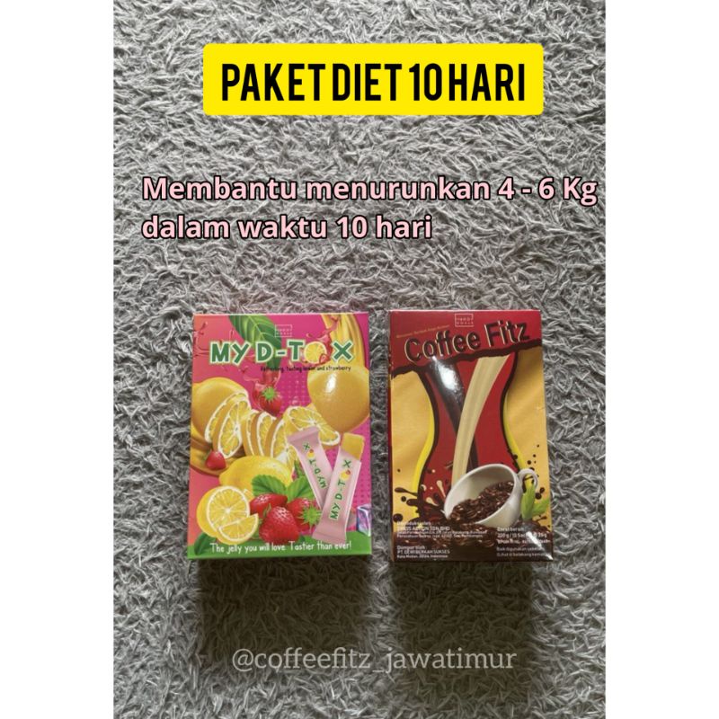 Paket Diet Lengkap Coffee fitz + My D-tox BPOM Original