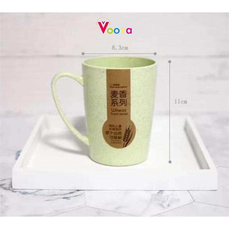 VOOVA  Wheat Straw Environmental Protection Cup / Straw Kopi Mug Cangkir /550ML handy cup /Gelas Gandum Kokoh / BPA Free /Water Galss Cup/Plastic Cup