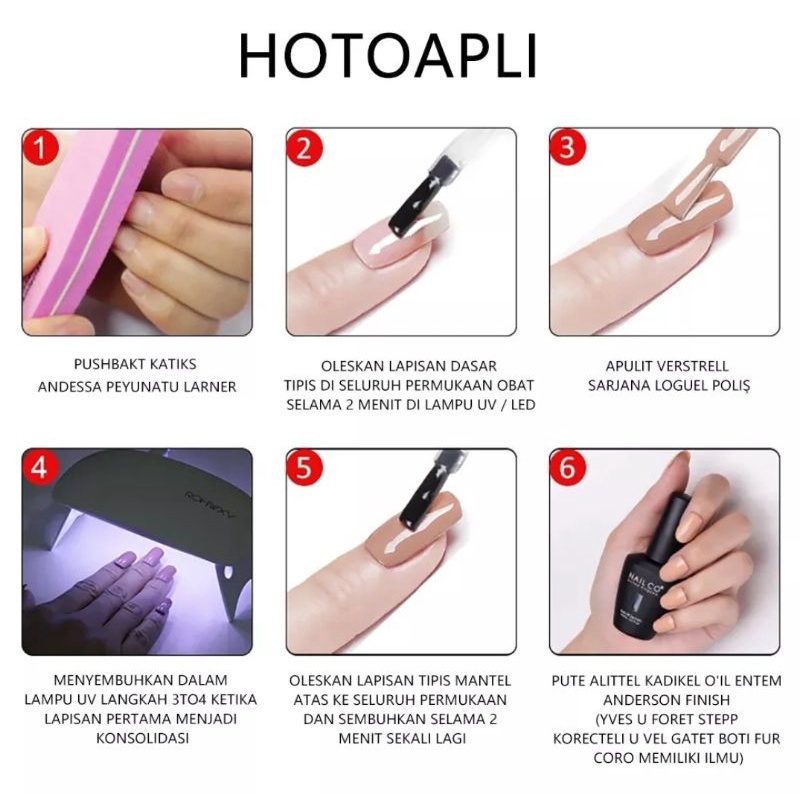 Kuas Kuku Nail Art Brush Kutek Plus Dotting 15pcs + Lampu LED UV / Mini 6W Portabel Nail Dryer / Pengering Kutek LED / Bisa di Lipat / Mesin Fototerapi / Lampu