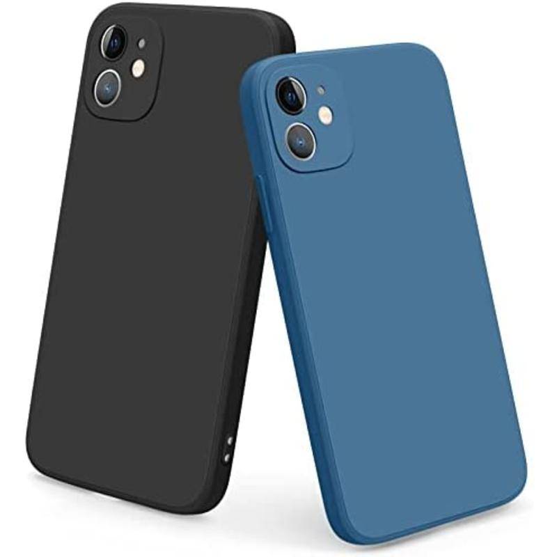 IPHONE Untuk iPhone11 1.12 13 14 Pro Max Plus Cases Penutup Bumper Silikon Cair Tahan Guncangan Dengan Lapisan Microfiber Untuk iPhone11