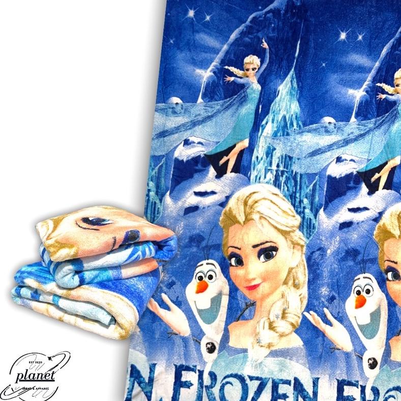 Jual SELIMUT BULU HALUS GAMBAR KARTUN ANAK ANAK FROZEN HELLO KITTY PINK