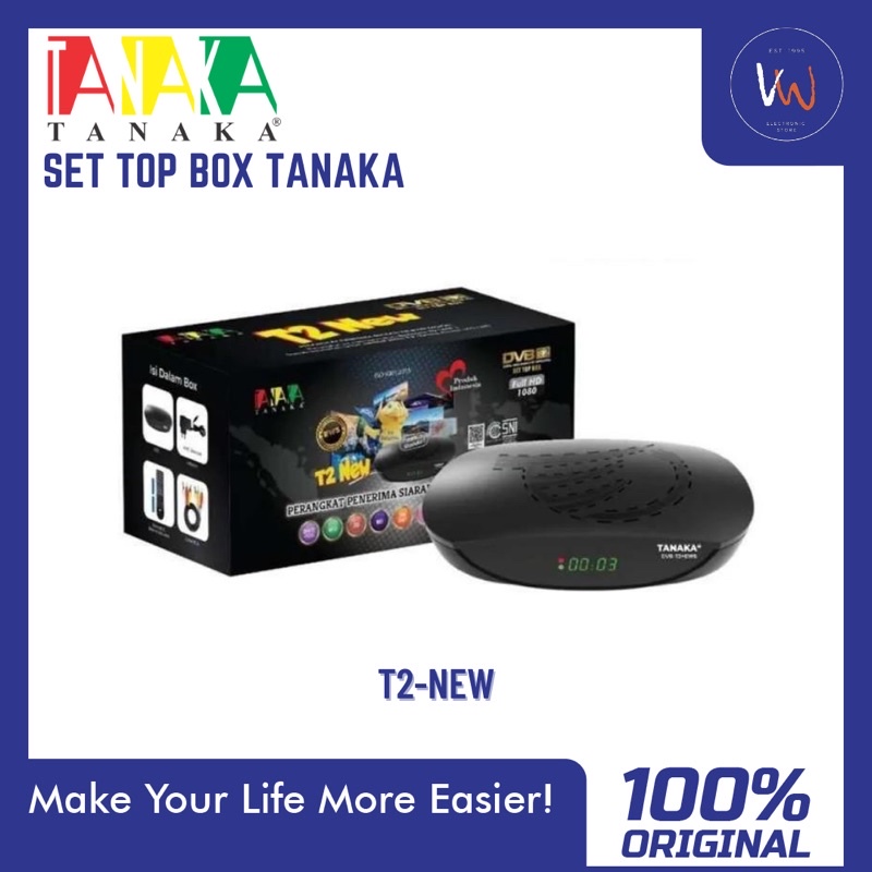 Set Top Box Tanaka T2-New Ready / Digital untuk Tv Tabung, LED, Plasma