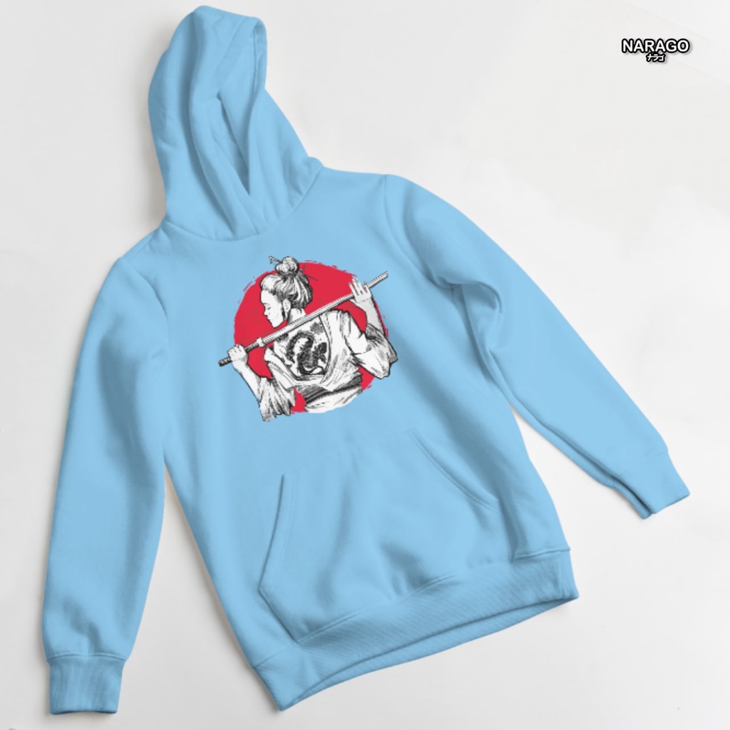 Nara.Grosir - Hoodie Jumper Samurai Girl l Sweater Hodie Unisex