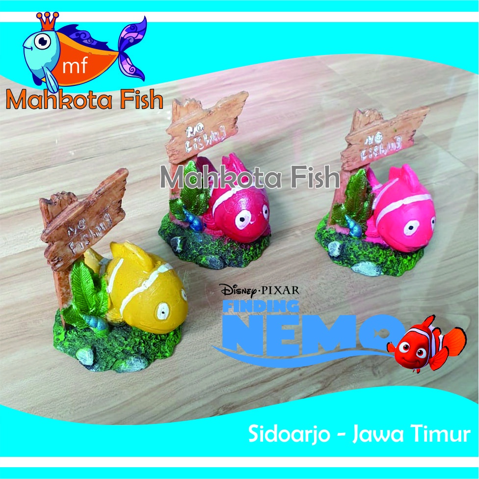 Hiasan Aquarium NEMO | Mainan IKAN NEMO Aquarium | Mainan IKAN | Hiasan Fiber (GRATIS BUBLE WRAP)