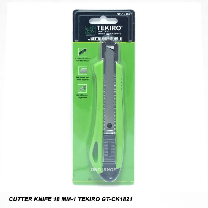 

Cutter Knife 18 mm-1 Tekiro GT-CK1821 onosh00 Segera Beli