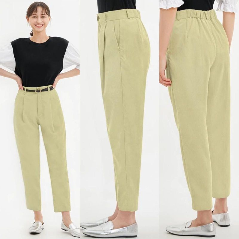 Gu Corduroy Tapered Pants