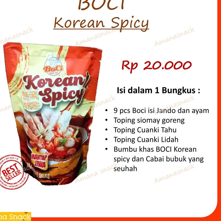 

5.5 STOK READY BOCI Baso aci mantap jiwa, Geprek, white curry, korean spicy toping cuanki lidah tahu sukro cikur empod pedas siomay goreng dan Cuanki boci