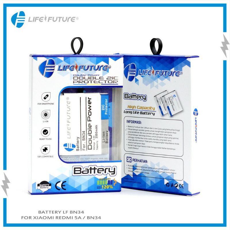 baterai redmi 5a/bn34 double power lf