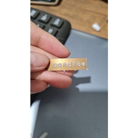 

Custom label sticker nama ( GOLD )