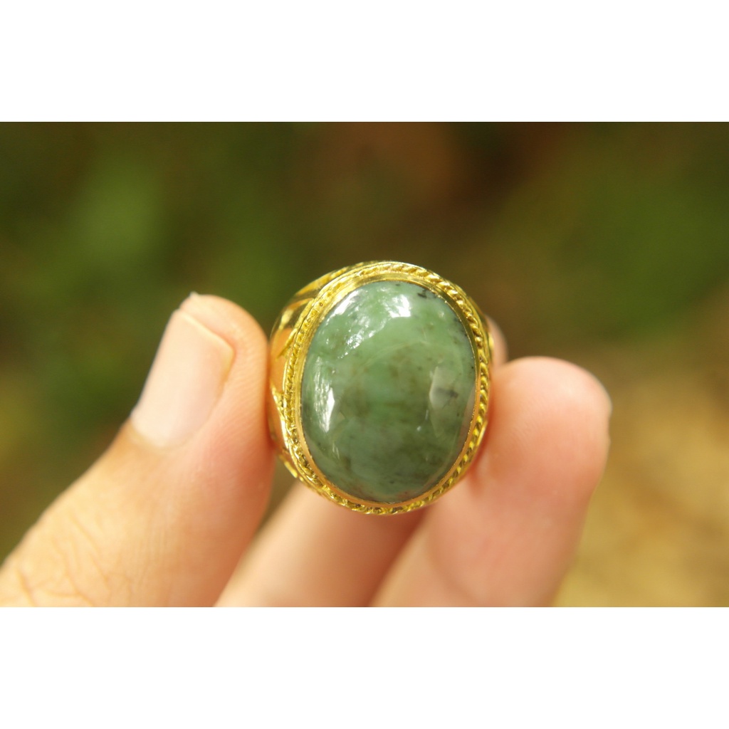 Natural Giok Aceh Ring 8 Kode Y279