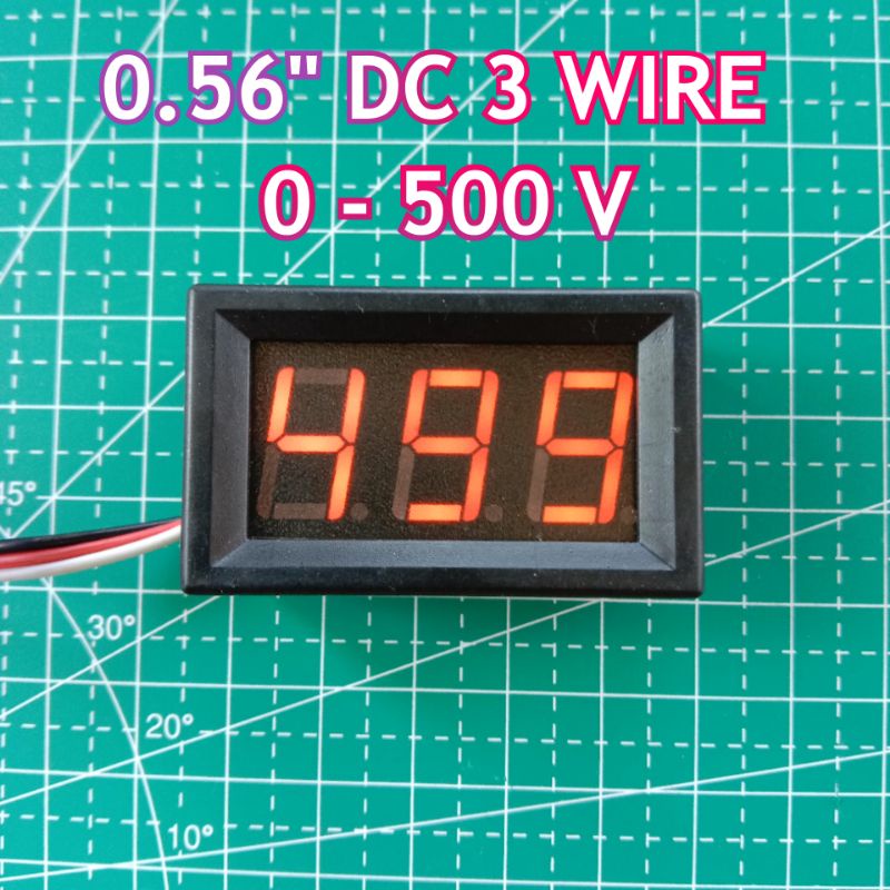 Digital Voltmeter Dc 0-500V 3 Wire 0.56 Inch
