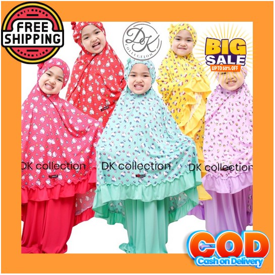 Mukenah Kombinasi Anak 7-13 Tahun Terbaru 2022 / Mukena Anak Perempuan / Mukenah Anak 10 Tahun / Muk